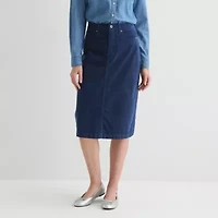 St. John's Bay Womens Midi A-Line Skirt