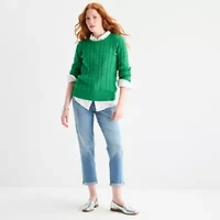 St. John's Bay Womens Mid Rise Regular Fit Jean