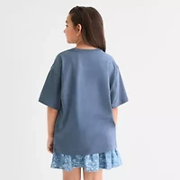 Roxy Big Kid Girls Crew Neck Short Sleeve Oversized Graphic T-Shirt