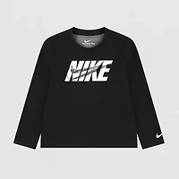 Nike Toddler Boys Crew Neck Long Sleeve Regular Fit Graphic T-Shirt