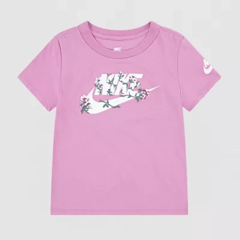 Nike Toddler Girls Crew Neck Short Sleeve Regular Fit Graphic T-Shirt