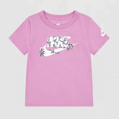 Nike Toddler Girls Crew Neck Short Sleeve Regular Fit Graphic T-Shirt