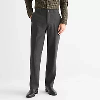 J. Ferrar Mens Straight Fit Dress Flat Front Pant