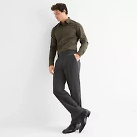 J. Ferrar Mens Straight Fit Dress Flat Front Pant
