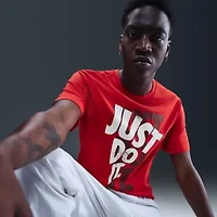 Nike Just Do It Mens Crew Neck Short Sleeve Regular Fit Big and Tall Graphic T-Shirt