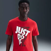 Nike Just Do It Mens Crew Neck Short Sleeve Regular Fit Big and Tall Graphic T-Shirt