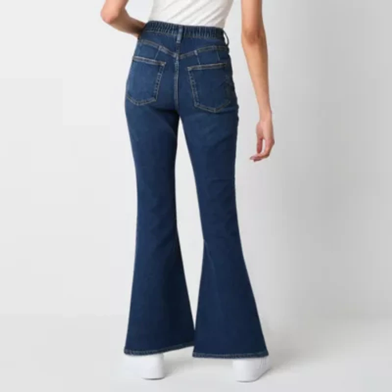 Arizona Juniors Short Womens High Rise Flare Leg Jean