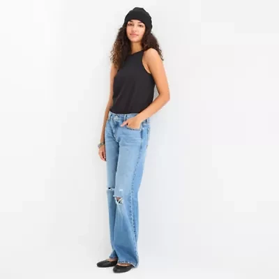 Arizona Juniors Short Womens Low Rise Straight Leg Jean