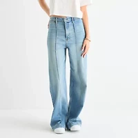 Arizona Juniors Short Womens Highest Rise Wide Leg Jean