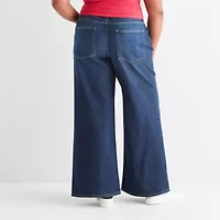 Arizona Juniors Short Womens Low Rise Baggy Fit Jean