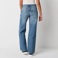 Arizona Womens Juniors Short Low Rise Baggy Fit Jean