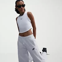 Nike Sportswear Club Fleece Womens Mid Rise Wide Leg Sweatpants