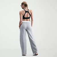 Nike Club Womens Wide Leg Mid Rise Fleece Sweatpant