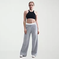 Nike Club Womens Wide Leg Mid Rise Fleece Sweatpant