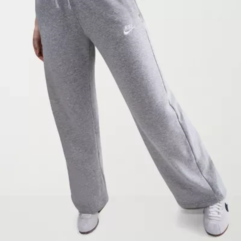 Nike Club Womens Wide Leg Mid Rise Fleece Sweatpant