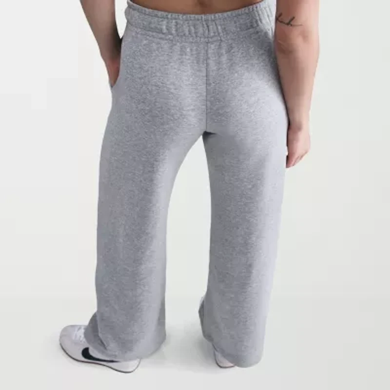 Nike Club Womens Wide Leg Mid Rise Fleece Sweatpant