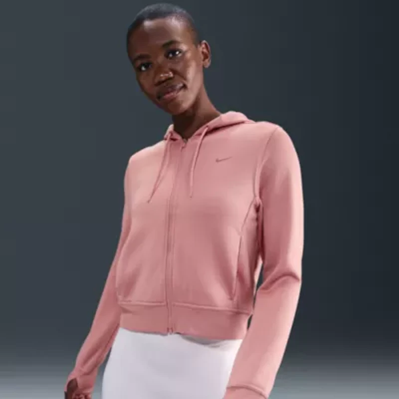 Nike Therma-FIT Womens Long Sleeve Fleece Zipper Active Hoodie