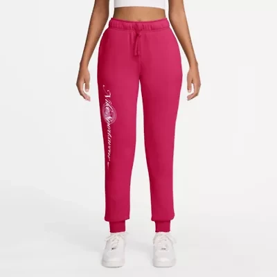Nike Club Womens Cuffed Mid Rise Fleece Jogger