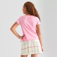 Side Cinch Little & Big Kid Girls Crew Neck Short Sleeve Regular Fit Hello Kitty Graphic T-Shirt