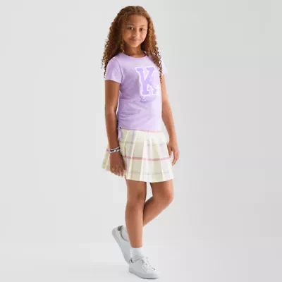 Side Cinch Little & Big Kid Girls Crew Neck Short Sleeve Regular Fit Kuromi Graphic T-Shirt
