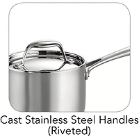 Tramontina Gourmet Tri-Ply Clad 18/10 Stainless Steel Induction-Ready Saucepan with Lid