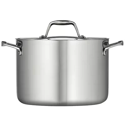 Tramontina Gourmet 5-qt. Tri-Ply Clad 18/10 Stainless Steel Induction-Ready Dutch Oven with Lid