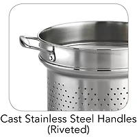 18/10 Stainless Steel 9½" Pasta Insert for Tramontina Gourmet 8-qt. Tri-Ply Clad Stock Pot