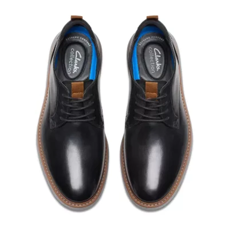 Clarks Brantin Plain Mens Round Closed Toe Oxford Shoes