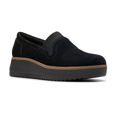 Clarks Zylah Sky Womens Round Closed Toe Loafers