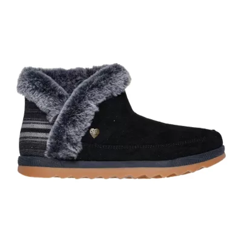 Skechers Bobs Cozy Chill Comfy Break Womens Memory Foam Bootie Slippers