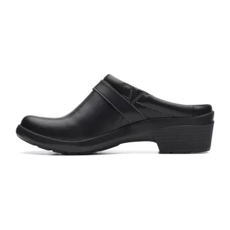 Clarks Angie Mist Womens Round Closed Toe Clogs