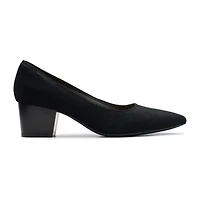 Clarks Ellanie Hope Womens Closed Toe Block Heel Pumps Wide Width