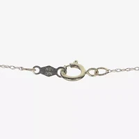 Womens Diamond Accent White Cultured Freshwater Pearl 10K Gold 18 Inch Pendant Necklace