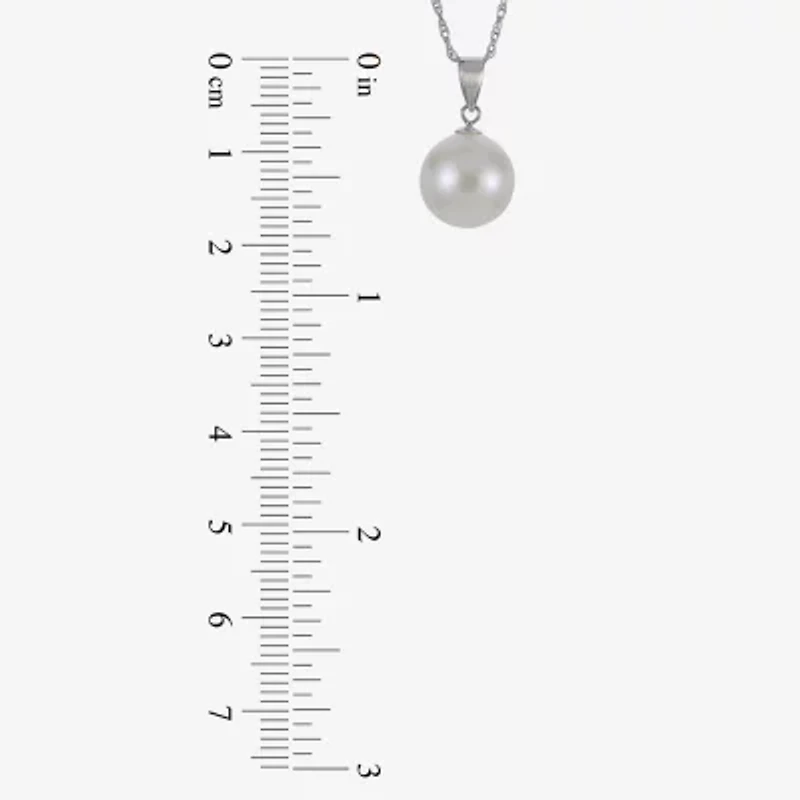 Cultured Freshwater Pearl Sterling Silver Stud Earring & Pendant 2-pc Set
