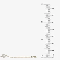 10K Gold Cultured Freshwater Pearl Station Necklace