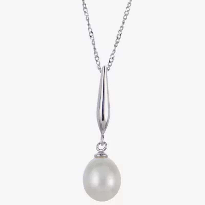 Womens White Cultured Freshwater Pearl Sterling Silver 2-pc. Jewelry Set
