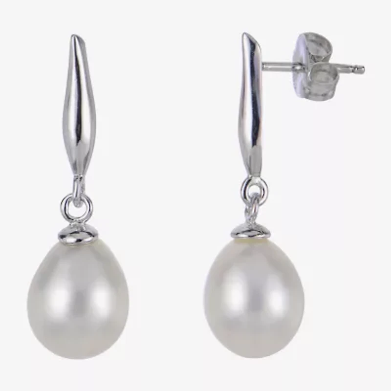 Womens White Cultured Freshwater Pearl Sterling Silver 2-pc. Jewelry Set
