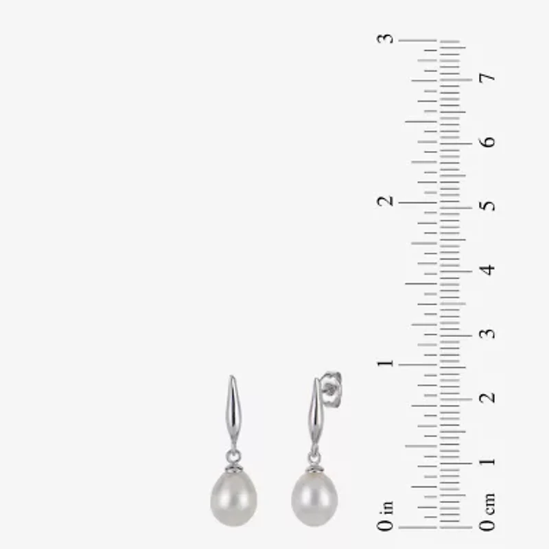 Womens White Cultured Freshwater Pearl Sterling Silver 2-pc. Jewelry Set