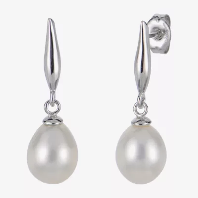 Womens White Cultured Freshwater Pearl Sterling Silver 2-pc. Jewelry Set