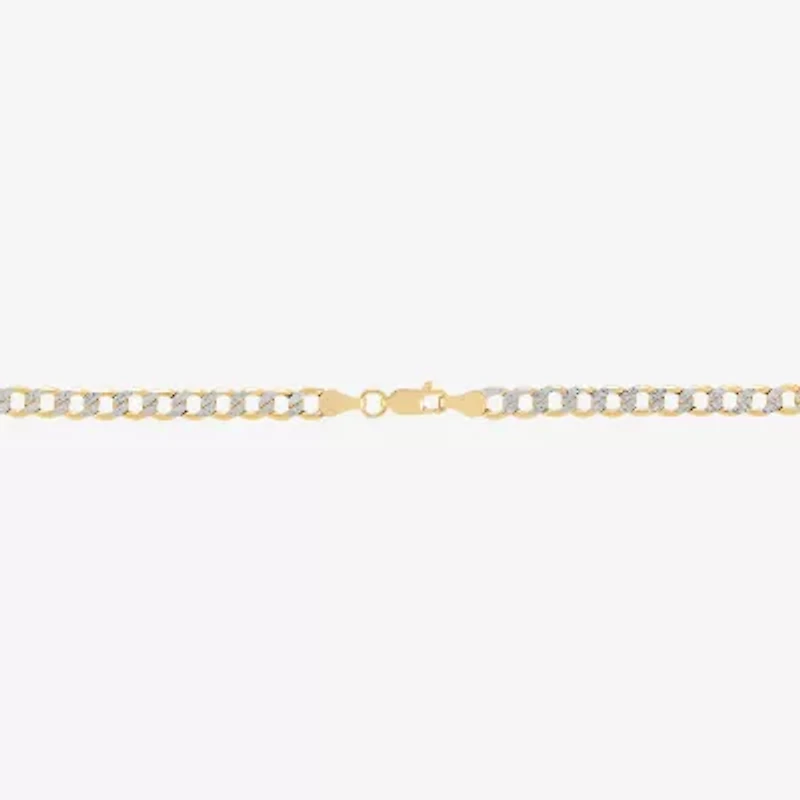 Unisex Adult 10K Gold 26 Inch Curb Chain Necklace