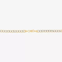 Unisex Adult 10K Gold 26 Inch Curb Chain Necklace