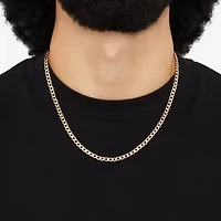 Unisex Adult 10K Gold 26 Inch Curb Chain Necklace