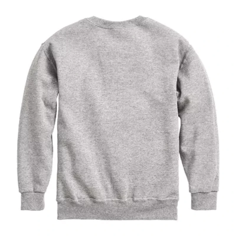 Disney Collection Little & Big Kid Boys Crew Neck Fleece Long Sleeve Mickey Mouse Sweatshirt