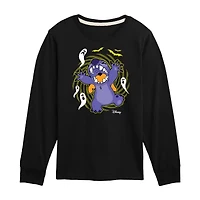Disney Collection Little & Big Kid Boys Crew Neck Long Sleeve Lilo Stitch Graphic T-Shirt