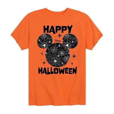 Disney Collection Little & Big Kid Unisex Crew Neck Short Sleeve Mickey Mouse Graphic T-Shirt