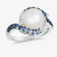 Le Vian® Ring featuring Denim Ombré® White Sapphire Vanilla Pearls™ set in 14K Vanilla Gold®
