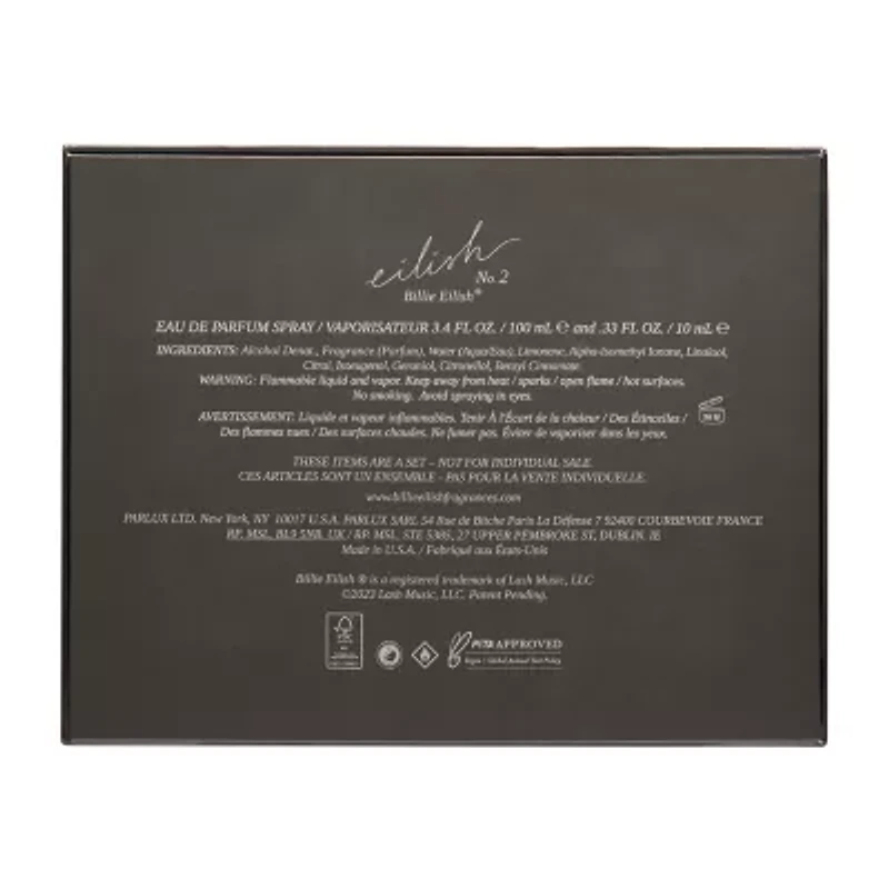 Eilish By Billie Eilish No.2 Eau De Parfum 3.4 Oz 2-Pc Gift Set ($98 Value)