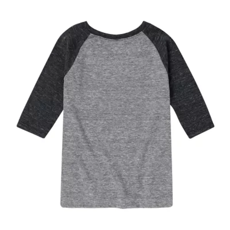 Disney Collection Little & Big Kid Girls Crew Neck 3/4 Sleeve Nightmare Before Christmas Graphic T-Shirt