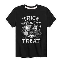 Disney Collection Little & Big Kid Unisex Crew Neck Short Sleeve Nightmare Before Christmas Graphic T-Shirt