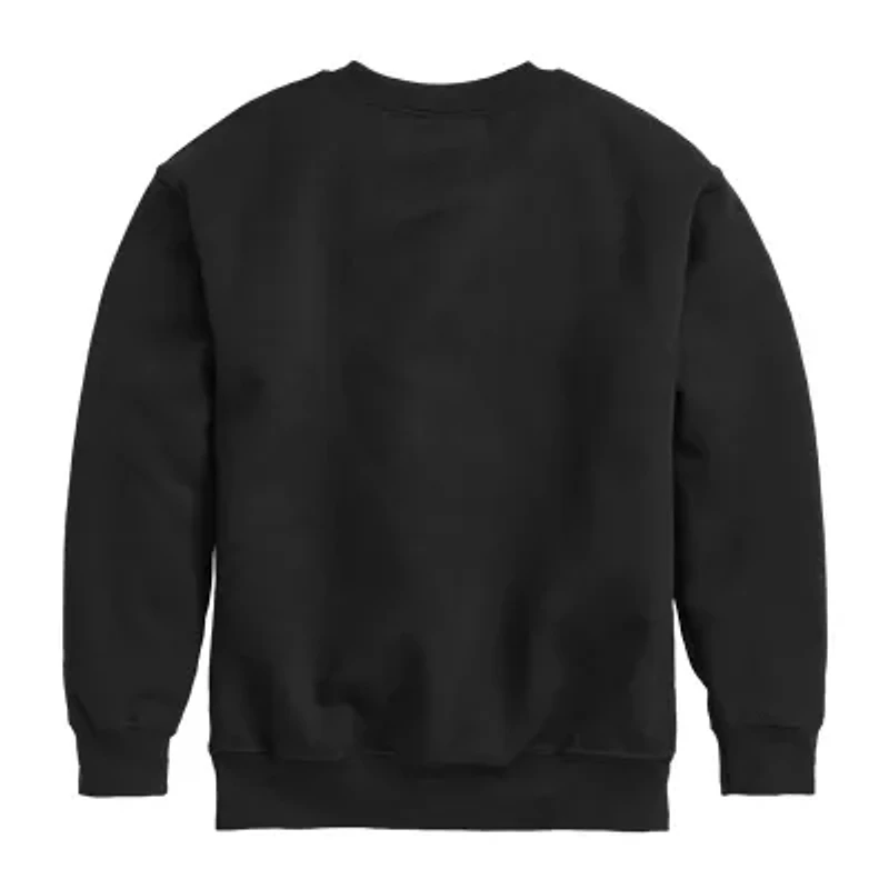 Disney Collection Little & Big Kid Unisex Crew Neck Fleece Long Sleeve Mickey Mouse Sweatshirt